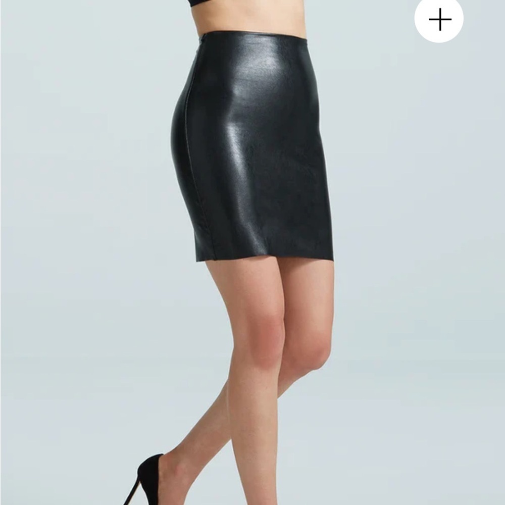 Commando Black Faux Leather Mini Skirt